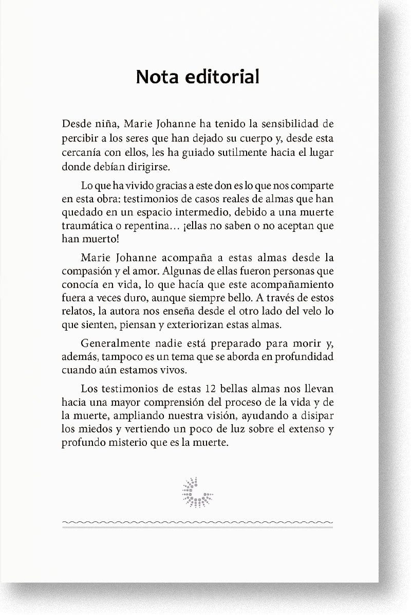 Nota editorial del libro Almas Atrapadas