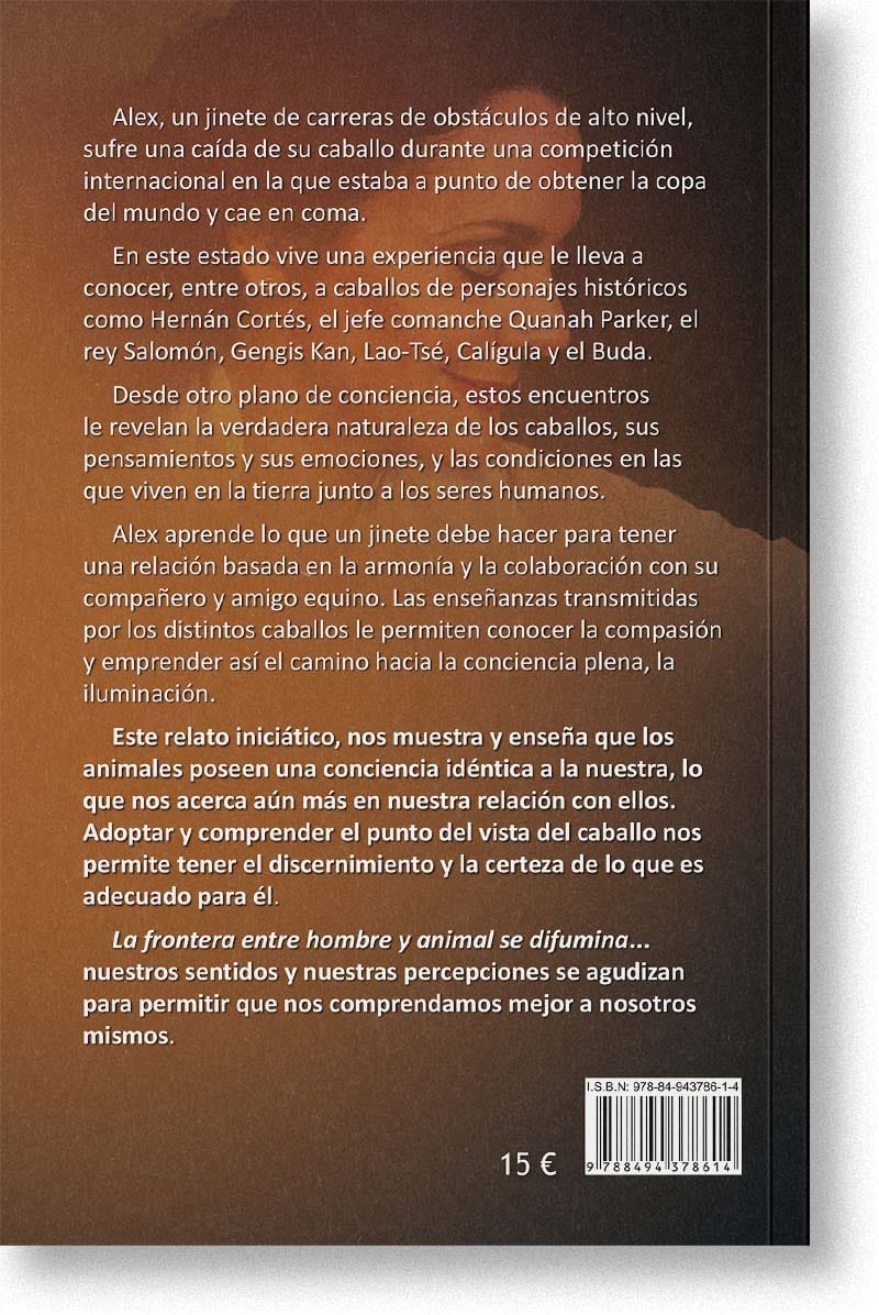Contraportada del libro Cuando el caballo guía al hombre