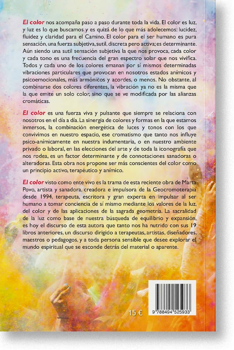 Contraportada del libro La Energía Viva del Color
