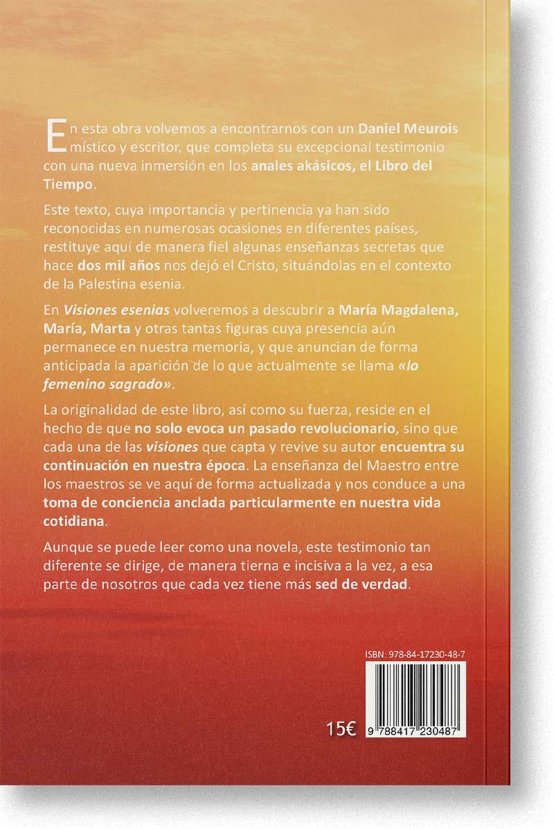 Contraportada del libro Visiones Esenias